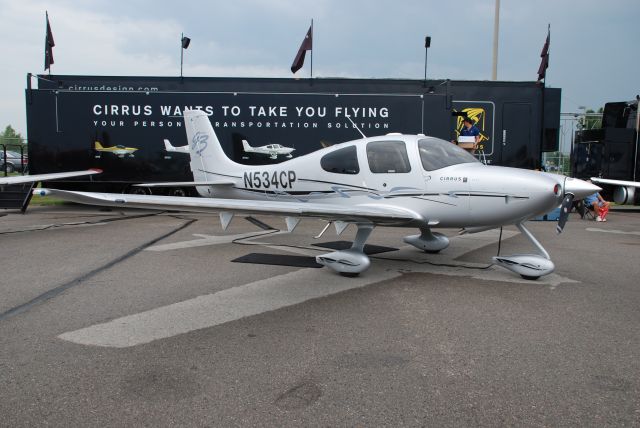 Cirrus SR-22 (N534CP) - Cirrus wants to take you flying!!! This SR-22 was one of six visiting the Canadian Aviation Expo on June 21/08.