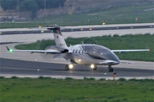 Piaggio P.180 Avanti (D-IPPY) - On landing RWY13