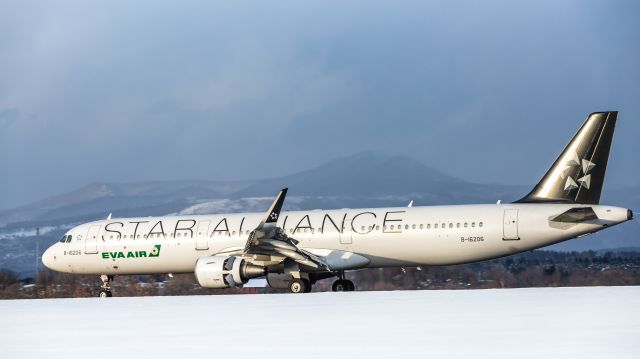 Airbus A321 (B-16206) - Eva Airways / Airbus A321-211br /Jan.10.2016 Hakodate Airport [HKD/RJCH] JAPAN