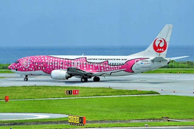 BOEING 737-400 (JA8992) - Pink Whaleshark