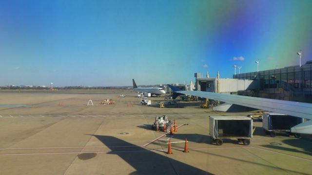 Airbus A320 (N344NW) - Arriving at gate 15 from Detroit