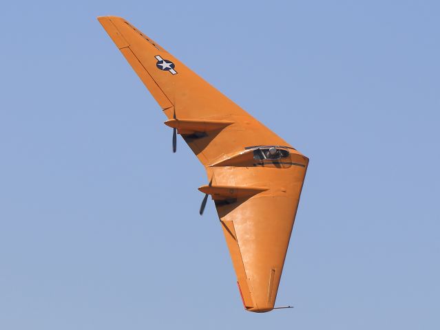 — — - Northrop N9MB Flying Wingbr /br /Planes of Fame Museum founder Ed Maloney obtained the flying wing in the late 1950s when the museum was opened in a former lumber yard in Claremont Ca. The plane was restored from 1981 through 1994 by the museum and owned by the Planes of Fame Air Museum in Chino Ca.br /br /One of four flying wings this aircraft was the last remaining, originally built in 1944 as test aircraft in support of the XB-35 and YB-35 experimental bombers developed for the U.S. Army Air Forces. Sadly, the ultra-rare N-9M crashed and was destroyed at the California Norco Rehabilitation Center on April 22nd 2019, killing pilot David Vopat, 51, of Chino Ca.br /br /Link to post: https://airshowstuff.com/v4/2019/pilot-killed-in-flying-wing-crash-identified/br /br /Link to NTSB Aviation Accident Preliminary Report: a rel=nofollow href=https://app.ntsb.gov/pdfgenerator/ReportGeneratorFile.ashx?EventID=20190422X61451&AKey=1&RType=Prelim data-autogenerated-linkhttps://app.ntsb.gov/pdfgenerator/ReportGeneratorFile.ashx?EventID=20190422X61451&AKey=1&RType=Prelim/a&IType=FAbr /br /Link to tribute YouTube video: https://www.youtube.com/watch?v=3w8tJR7KEKobr /br /Link to "N9MB Flying Wing With David Vopat 2017" : https://www.youtube.com/watch?v=ZWRe9DHQ7vAbr /br /Chino Planes of Fame 2014 AirShow