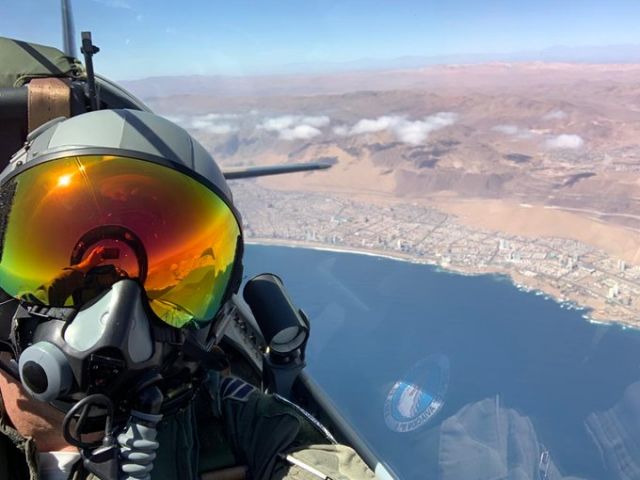 — — - Super Tucano A-29 in the North of CHILE.