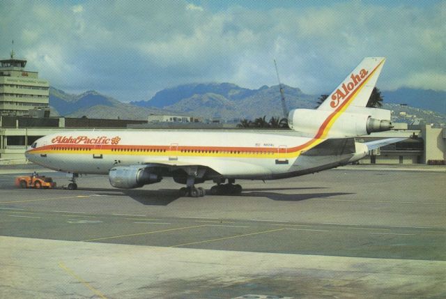McDonnell Douglas DC-10 (N801AL) - scanned from postcardbr /aloha airlines