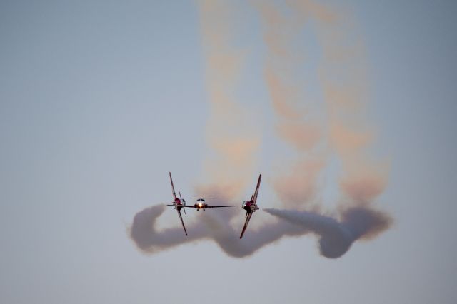 Canadair CL-41 Tutor — - The Canadian Forces Snowbirds air demonstration team at Airshow London 2017 CYXU.