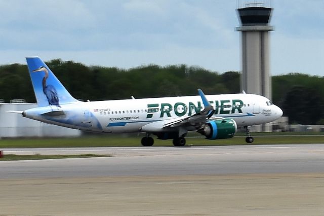 Airbus A320 (N334FR) - Rotating for takeoff from RWY 23. Taken April 14 2019