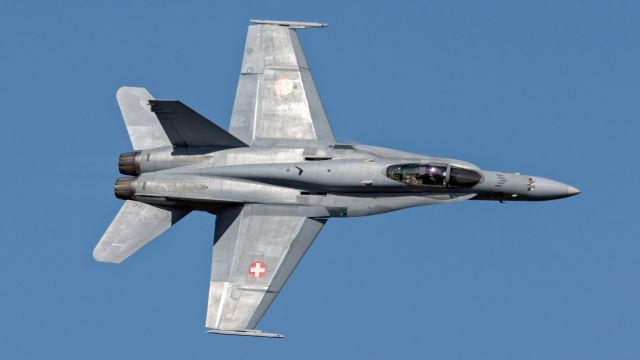 McDonnell Douglas FA-18 Hornet — - Swiss Air Force F-18 , during NATO days in Ostrava , Czech Republic . 21.09.2019.