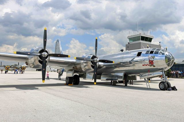 Boeing B-29 Superfortress (N69972) - Doc in Cleveland with Georgie’s Gal (N345BG) behind on 31 May 2018.