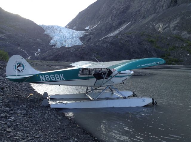 CHRISTEN Husky (N86BK) - Below whiteout Glacier, pack rafting 