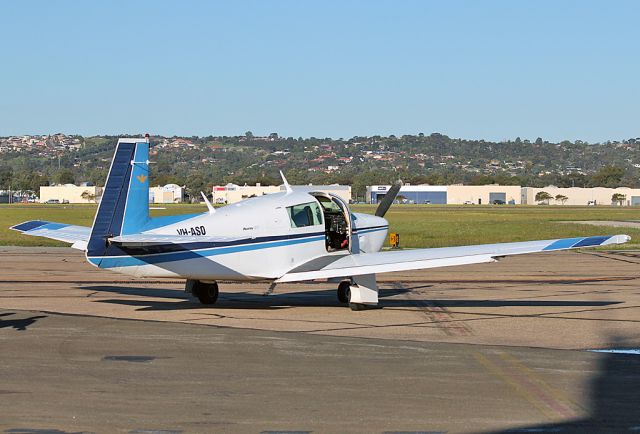 Mooney M-20 (VH-ASO) - MOONEY M-20J-201 - REG VH-ASO (CN 24-0858) - PARAFIELD AIRPORT ADELAIDE SA. AUSTRALIA - YPPF (26/6/2015)