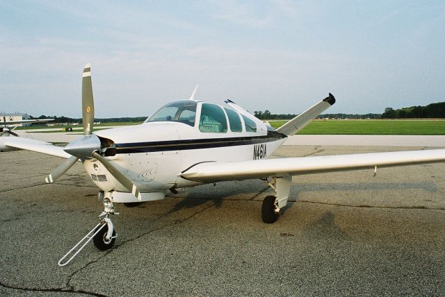 Beechcraft 35 Bonanza (N461A) - Parked at Lost Nation airport in Willoughby, OH