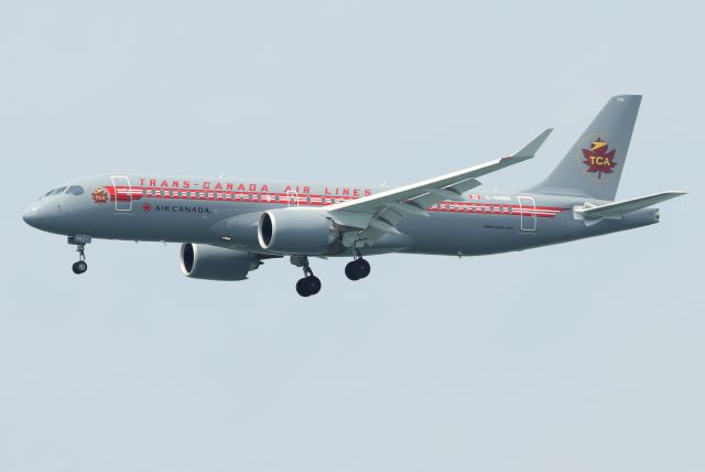 Airbus A220-300 (C-GNBN) - Air Canada's 'Trans-Canada Air Lines' retro scheme arriving from Montreal