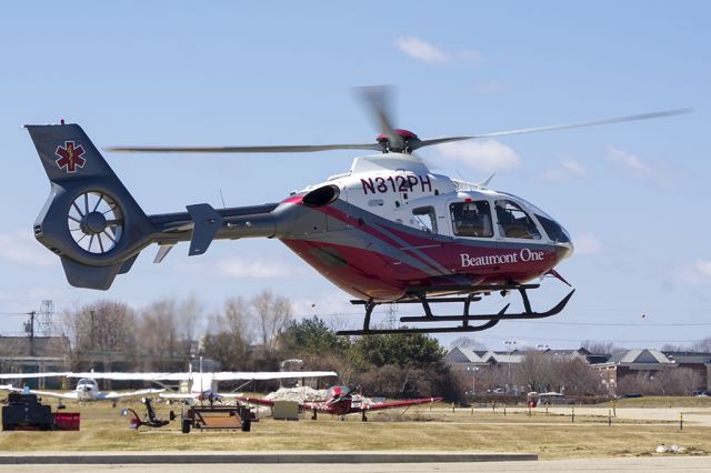 Eurocopter EC-635 (N312PH) - Taking off from mobile helipad at KVLL.