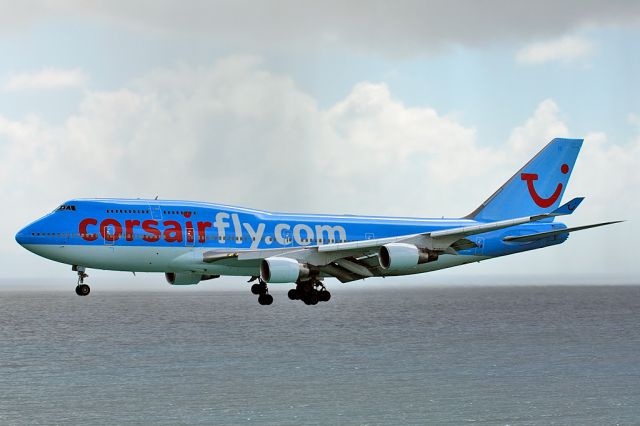 Boeing 747-400 (F-HKIS) - Corsairfly Boeing 747-422 F-HKIS on approach to SXM/TNCM