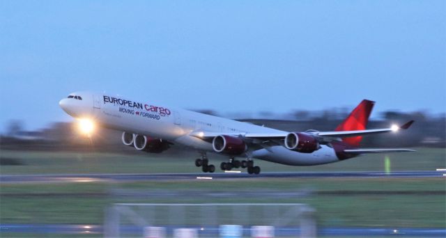 Airbus A340-600 (9H-PPE) - maleth-aero a340-642 9h-ppe dep shannon for jfk 3/12/20.