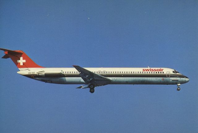 McDonnell Douglas DC-9-50 (HB-ISO) - scanned from postcard