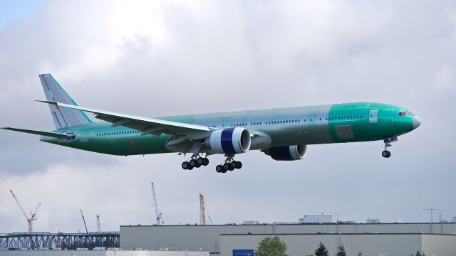 BOEING 777-300 (VQ-BUB) - BOE342 on final to Rwy 16R to complete its B1 flight on 4/2/15. (ln 1294 / cn 41690).