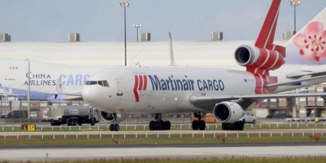 Boeing MD-11 (PH-MCY) - Arriving to cargo terminal