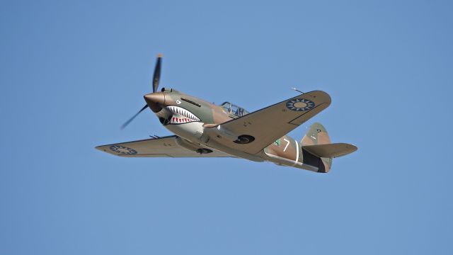 CURTISS Warhawk (N2689) - FHCs Curtiss Wright P-40C (Ser #194) during practice on 7.29.16 for FHCs SkyFair to be held on 7.30.16.