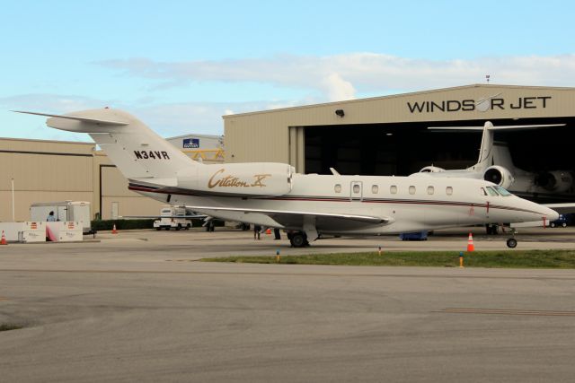 Cessna Citation X (N34VR) - Parked on the Banyan Air Service ramp on 14-Jan-17 having recently arrived from KOPF.