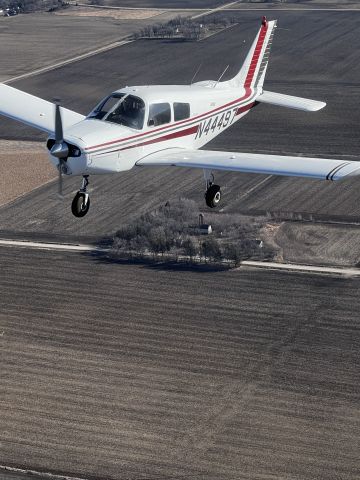 Piper Cherokee (N44497) - I was in a C172 flying lead in a formation with this aircraft.