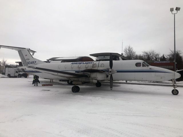 Beechcraft 1900 (N34RZ) - 14 FEB 2019. Hard working aircraft.