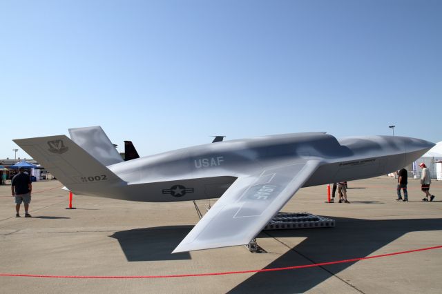 23-0002 — - General Atomics YFQ-42 mock-up. 2025 Beale Air & Space Expo. 06/07/2025. More info here: https://en.wikipedia.org/wiki/General_Atomics_YFQ-42