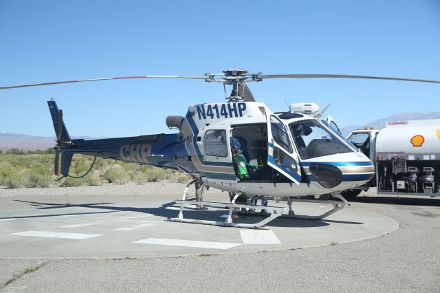 SCHLEICHER ASH-30Mi (N414H) - California Highway Patrol AS350B3 Squirrel at Bishop, CA 24 Sep 2017