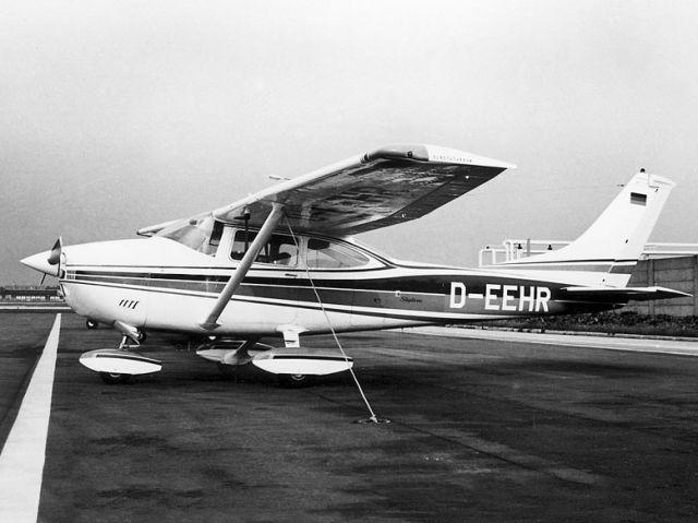 Cessna Skylane (D-EEHR) - Photo courtesy Erik Holm - thanks. My dad used to own this aircraft for 15 years in the 80's to 90's. It is a 1972 C182P model. Currently registered in Denmark under OY-EHR. Update: aircraft registered again at D-EEHR, converted with a 300HP engine and used for parachute dropping ops in Southern Germany.