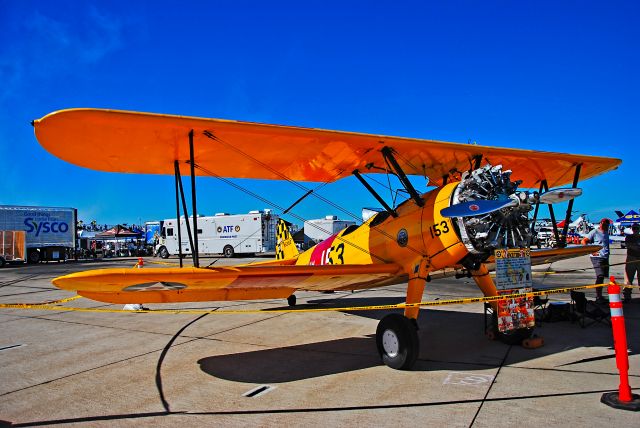 N53153 — - N53153  1940 Boeing A75N1(PT17) C/N 75-731 Stearman N2S-3 - Marine Corps Air Station Miramar (MCAS Miramar) (IATA: NKX, ICAO: KNKX, FAA LID: NKX)br /Photo: Tomás Del Corobr /Miramar Air Show 2014br /October 4, 2014