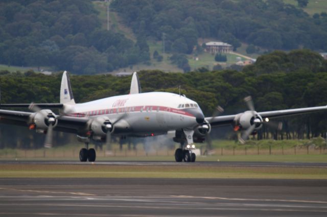 VH-AEG — - Connie taking off at Wings over Illawarra airshow