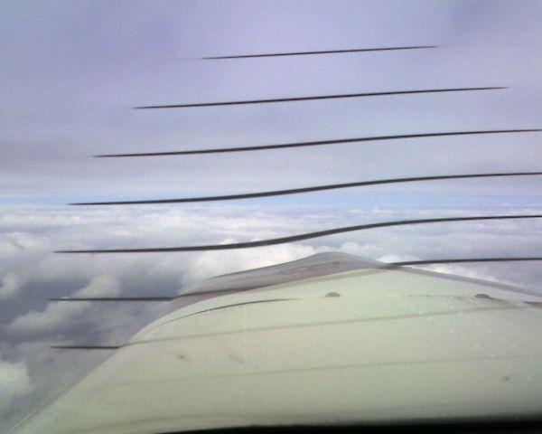 Piper Saratoga (N9000M) - propeller taken with a digital camera