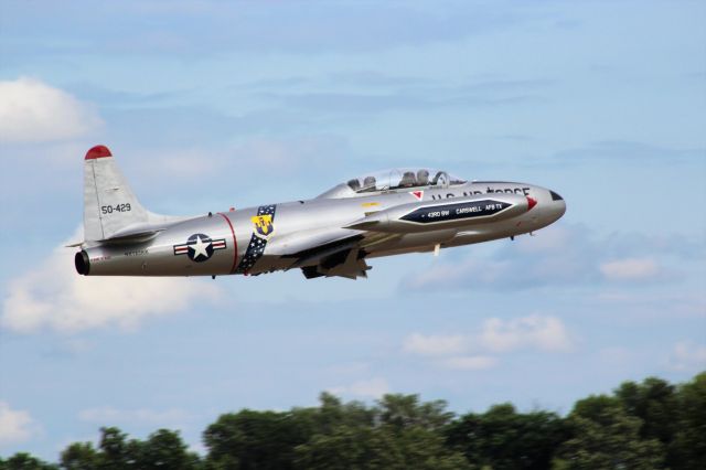 Lockheed T-33 Shooting Star (NX165KK) - T-33 on the departure at Oshkosh AirVenture 2018. 