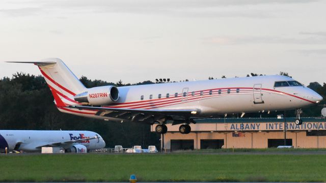 Canadair Regional Jet CRJ-200 (N207RW) - Corporate Flight Management Bombardier CRJ-200 landing on runway 19 from Nantucket.