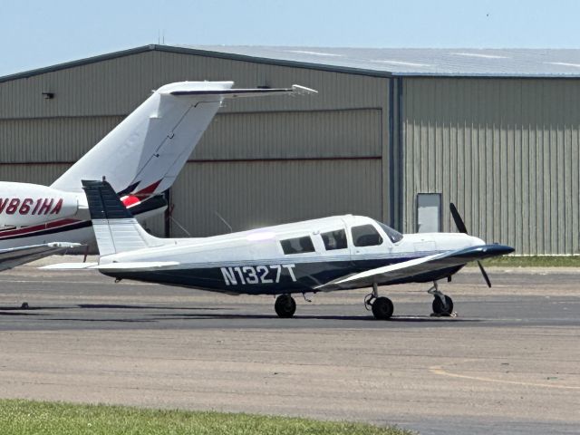 Piper Saratoga (N1327T) - Plane had just landed and parked