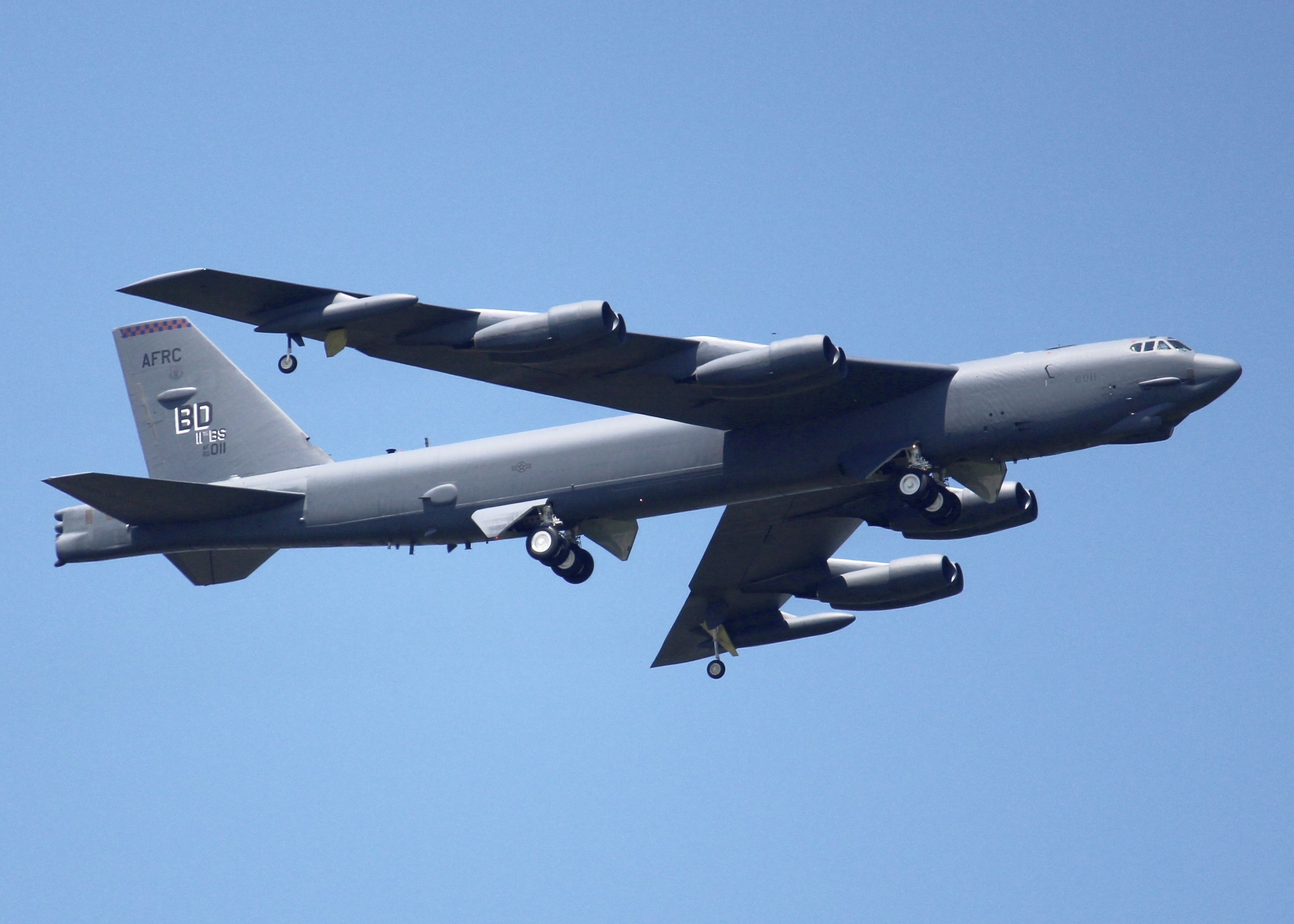 Boeing B-52 Stratofortress (60-0011) - At Barksdale Air Force Base. Front paint has faded since last photographed.