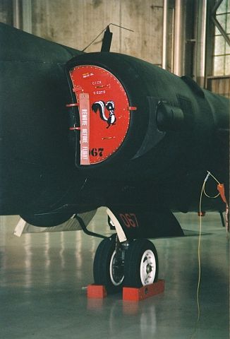 Lockheed ER-2 (80-1067) - USAF Lockheed U-2 Article 067 on display at the Edwards AFB Open House and Air Show 10-18-1997. Note the "Skunk" symbol on the engine intake cover.