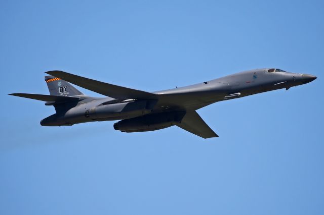 Rockwell Lancer — - B-1 in the overhead at Dyess, Abilene, TX.