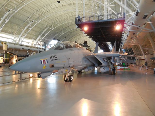 Grumman F-14 Tomcat — - An F-14 Tomcat Is On Display At The Steven Udvar Hazy Center In 2015, My Dad Said That The Tomcats Were SO Loud!!! He Saw Them At Many Airshows