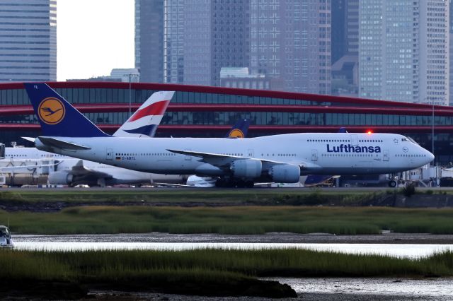 BOEING 747-8 (D-ABYL) - Diversion from EWR due to equipment outage at Newark. 