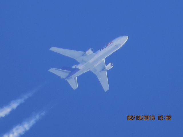 McDonnell Douglas DC-10 (N381FE) - FedEx flight 582 from MEM to PDX over Southeastern Kansas at 34,000 feet.