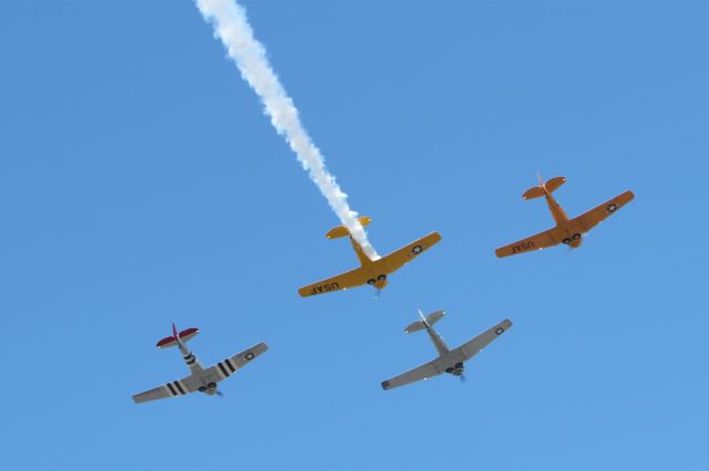 — — - 2013 Armed Forces Bowl in Fort Worth, Texas. Appropriately an AT-6 Texan formation fly-by.