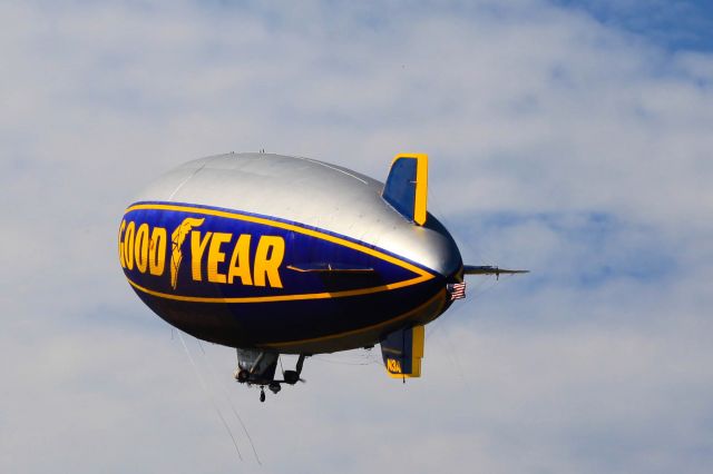 N3A — - Goodyear Airship N3A leaving Hickory Airport on May 28 2013 after an overnight stay in Hickory NC.