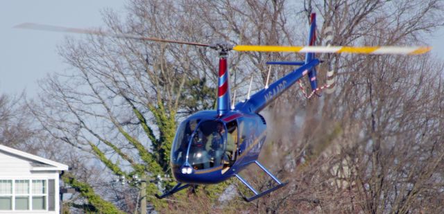 Robinson R-44 (N644PC) - LINDEN AIRPORT-LINDEN, NEW JERSEY, USA-FEBRUARY 08, 2023: Seen by RF above Linden Airport (just south of Newark Airport) at approximately 1426 hours, was this Robinson R-44 helicopter.