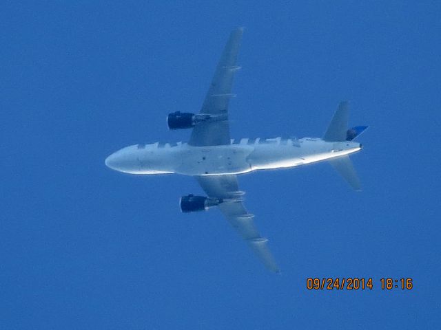 Airbus A319 (N951FR) - Frontier flight 226 from DEN to Branson Mo over Baxter Springs Kansas (78KS) at 21,525 feet.