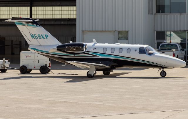 Cessna Citation CJ1 (N56KP) - A Cessna Citation CJ1 getting ready to leave the ramp at KVPZ.