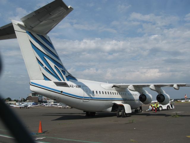 A2-ABF — - There are about 20 Bae 146 at my home airport Southend on Sea UK This one is unusual