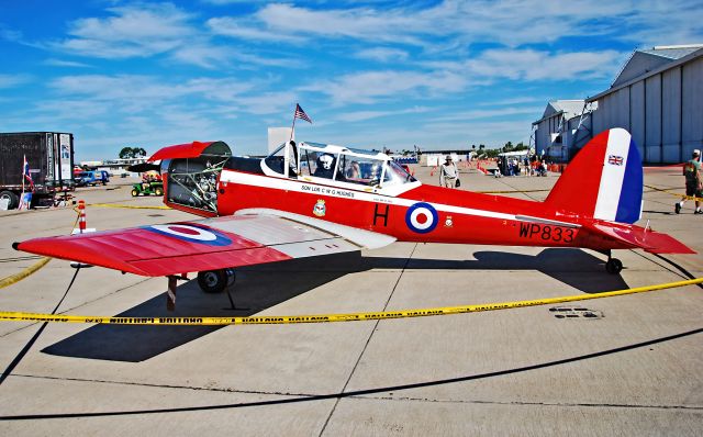 NC833WP — - WP833 deHavilland Canada DHC-1 CHIPMUNK T.10 s/n C1/0714 - Marine Corps Air Station Miramar (MCAS Miramar) (IATA: NKX, ICAO: KNKX, FAA LID: NKX)br /Photo: Tomás Del Corobr /Miramar Air Show 2014br /October 4, 2014