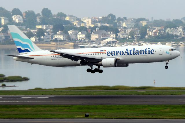 BOEING 767-300 (CS-TKS) - Euro Atlantic running as a sub for TACV  690 from Praia, Cape Verde