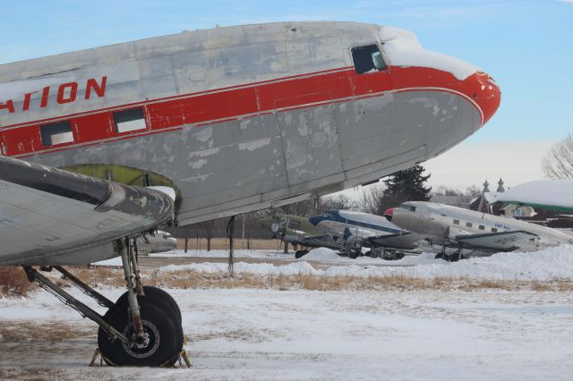 Douglas DC-3 (C-FQHY) - Braving the cold at Basler Turbo Conversions. br /br /"I hope I get to keep radials and my good looks they all say".....